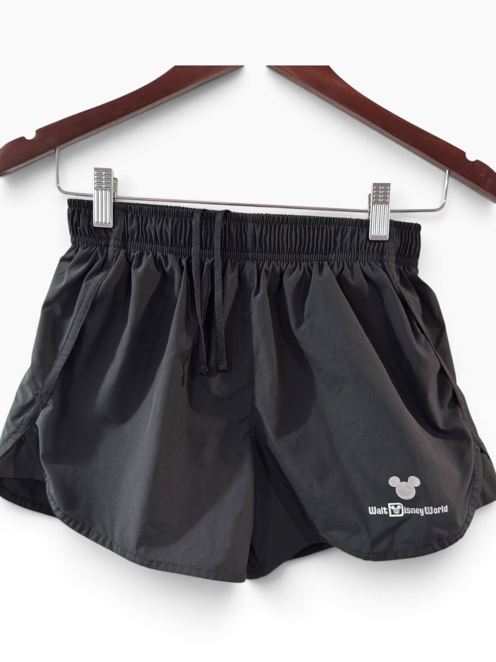 Disney Women's Black Athletic Shorts with Walt Disney World Logo